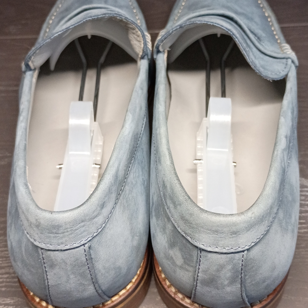 GOLD CUP Men's 9.5M Sperry Light Blue Suede Penny Loafers. Like NEW!!! RARE - Picture 6 of 7